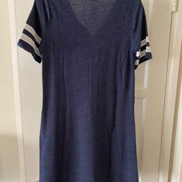 Sporty Blue Lace-up dress with bling LA - Picture 4 of 5